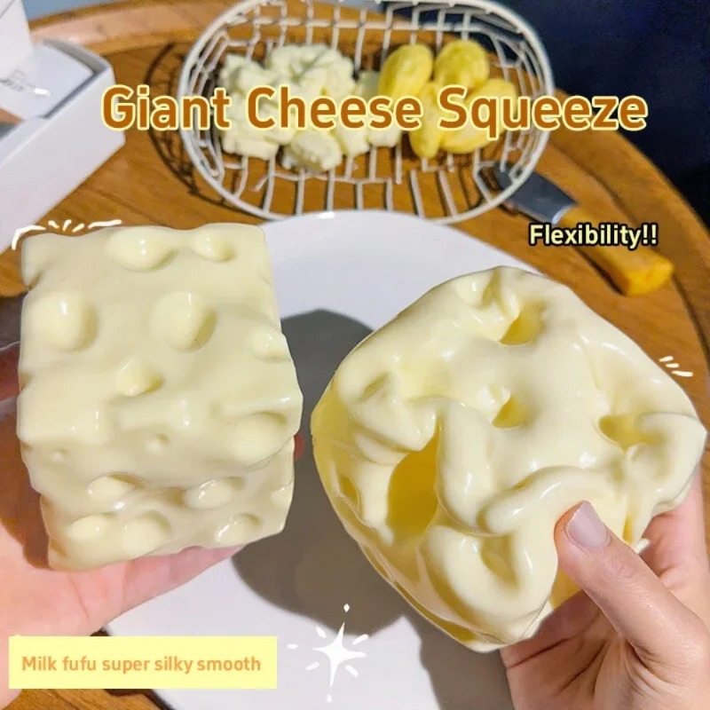 Taba Squishy Cheese Cube Stres - đánh giá và giá Fidget Cube Original