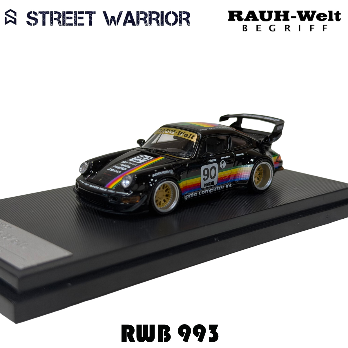 SW In Stock 1:64 RWB 993 Black - đánh giá và giá Die Cast Car 1 64