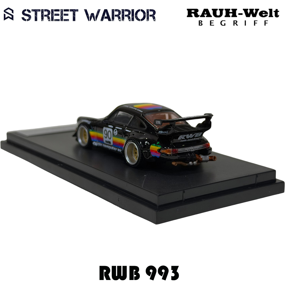 SW In Stock 1:64 RWB 993 Black - đánh giá và giá Die Cast Car 1 64